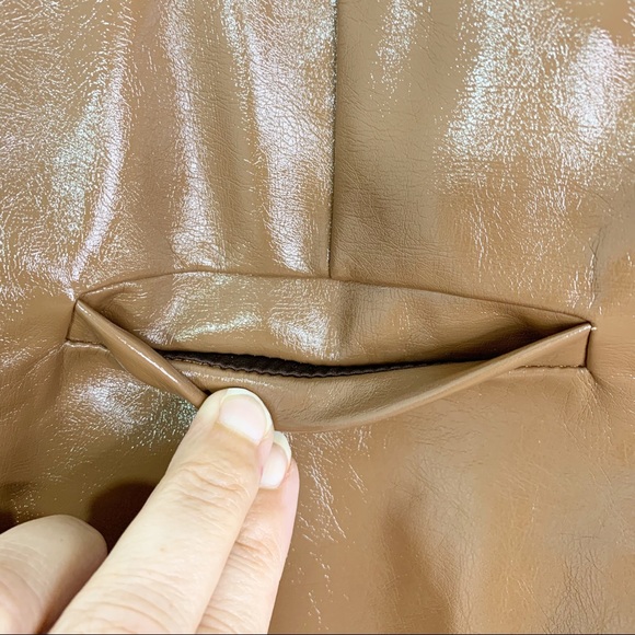 Greylin Anthro Vegan Leather Pants Brown - Picture 7 of 8